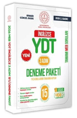 2026 3 Adım YKS-YDT İngilizce MEBİ Özgün Sorular 15li Deneme Kitapçığı Video Çözümlü