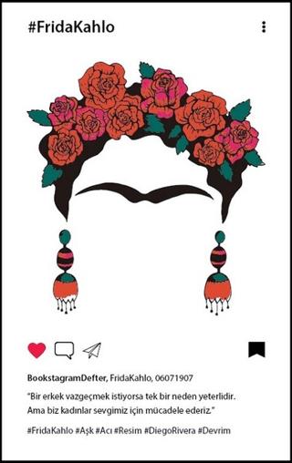 Frida Kahlo Desen Bookstagram Defter | Aylak Adam Kültür Sanat Yayıncılık - Resim 1
