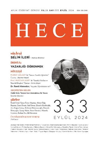 Hece Dergisi - Sayı: 333 Eylül 2024 | Hece Dergisi (Ciltsiz)  - Resim 1