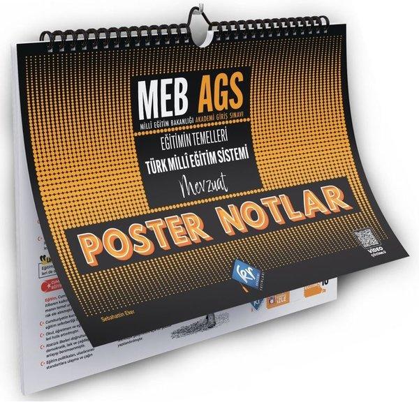 MEB AGS Eğitimin Temelleri ve Türk Milli Eğitim Sistemi Mevzuat Poster Notlar | KR Akademi (İnce Kapak)  - Resim 1