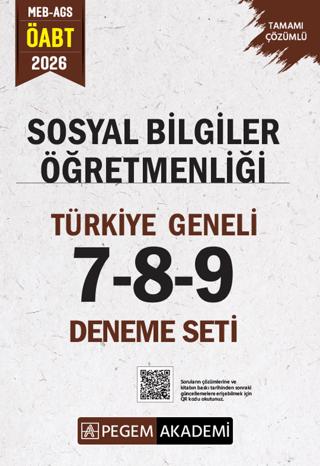 2026 MEB AGS ÖABT Sosyal Bilgiler Öğretmenliği Tamamı Çözümlü Türkiye Geneli 7-8-9 (3'lü Deneme Seti) | Pegem Akademi Yayıncılık (Ciltsiz)  - Resim 1