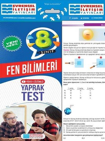 8.Sınıf Fen Bilimleri Yeni Nesil Yaprak Test | Evrensel İletişim Yayınları (İnce Kapak)  - Resim 1