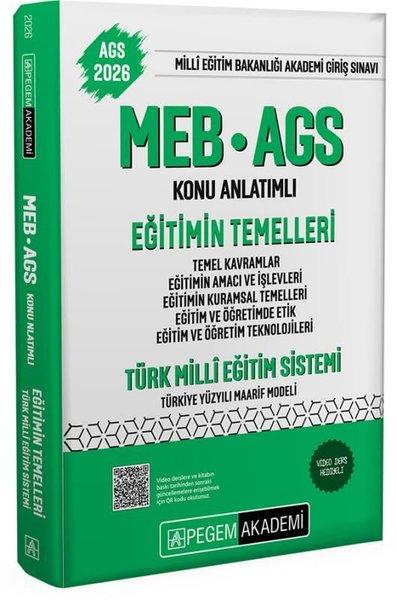 2026 MEB - AGS Konu Anlatımlı Eğitimin Temelleri Türk Milli Eğitim Sistemi Temel Kavramlar Eğitimin | Pegem Akademi Yayıncılık (İnce Kapak)  - Resim 1