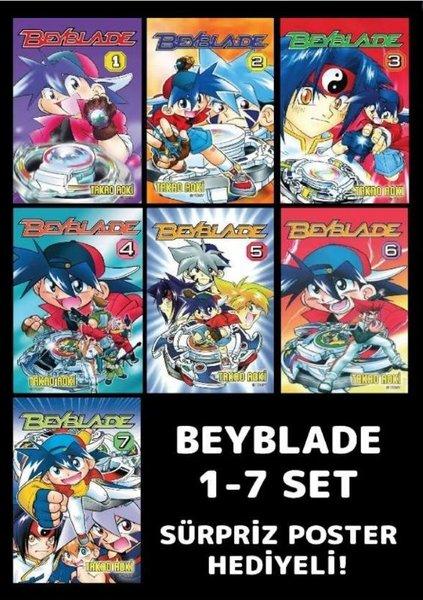 Beyblade 1 - 7 - Poster Hediyeli Set | Komik Şeyler (İnce Kapak)  - Resim 1
