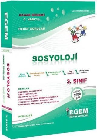 Açıköğretim Sosyoloji 3. Sınıf 6. Yarıyıl Bahar Dönemi Konu Anlatımlı Soru Bankası