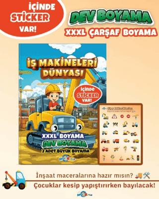 İş Makineleri Dünyası (Boyama Kitabı)