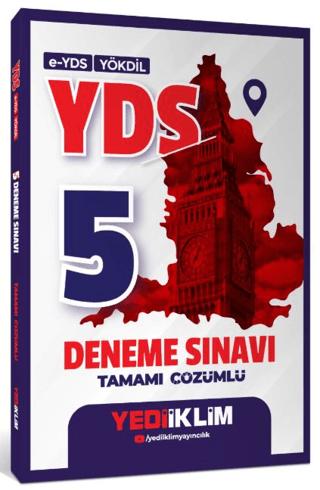 2025 E-YDS YÖKDİL YDS Tamamı Çözümlü 5 Deneme Sınavı | Yediiklim Yayınları (Ciltsiz)  - Resim 1