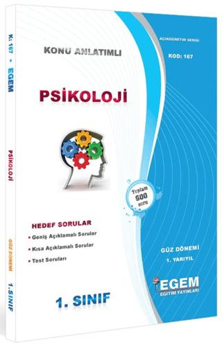 1. Sınıf 1. Yarıyıl Psikoloji Konu Anlatımlı Soru Bankası - Kod 167