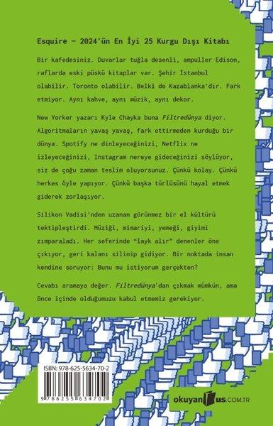 Filtredünya - Algoritmalar Kültürü Zevki ve Tercihlerimizi Nasıl Ele Geçirdi? | Okuyan Us Yayınları (İnce Kapak)  - Resim 2