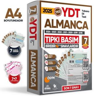 2025 YKS YDT Almanca ÖSYM Çıkmış Soru Tıpkı Basım Deneme Paketi 7li Türkiye Geneli