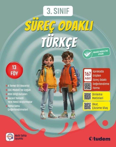 Türkçe 3. Sınıf Süreç Odaklı | Tudem Yayınları - Ders Kitapları (İnce Kapak)  - Resim 1