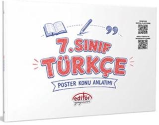 7. Sınıf Türkçe Poster Konu Anlatımlı | Editör Yayınevi (Ciltsiz)  - Resim 1