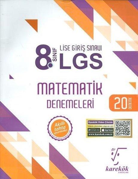 8.Sınıf LGS Matematik Denemeleri | Karekök Eğitim Yayın (İnce Kapak)  - Resim 1