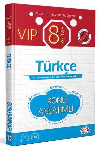 8.Sınıf VIP Türkçe Konu Anlatımlı | Editör (İnce Kapak)  - Resim 1