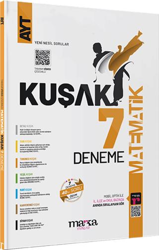 2024 AYT Matematik Kolaydan Zora 7 Kuşak Deneme Tamamı Video Çözümlü | Marka Yayınları (Ciltsiz)  - Resim 1