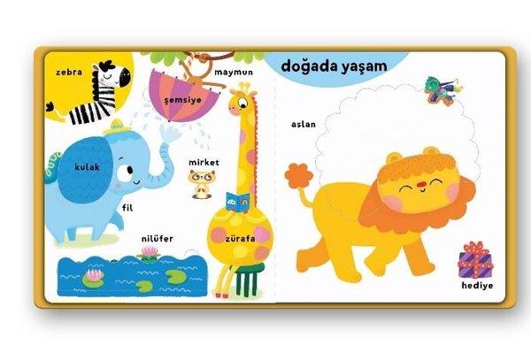 İlk 100 Kelimem - Hayvanlar - Pencereli Dokun - Hisset Serisi | İndigo Çocuk (Ciltli)  - Resim 2