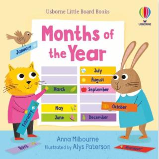 Little Board Books Months of the Year | Usborne (Ciltsiz)  - Resim 1