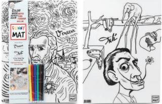 Funny Mat Vincent Van Gogh ve Salvador Dali İkili Set - 6'lı Kalem Hediyeli | Akademi Çocuk - Resim 1