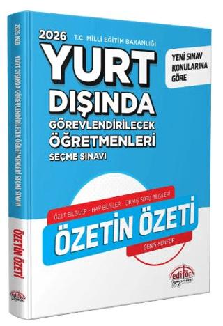 2026 MEB Yurt Dışında Görevlendirilecek Öğretmenleri Seçme Sınavı Özetin Özeti