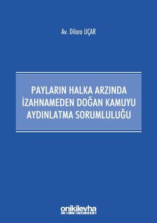 Payların Halka Arzında İzahnameden Doğan Kamuyu Aydınlatma Sorumluluğu | On İki Levha Yayınları (Ciltsiz)  - Resim 1