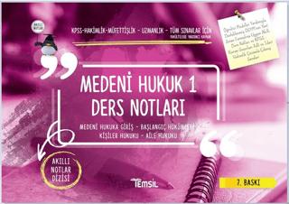 Medeni Hukuk 1 Ders Notları / Medeni Hukuka Giriş - Başlangıç Hükümleri - Kişiler Hukuku - Aile Hukuku | Temsil Kitap (Ciltsiz)  - Resim 1