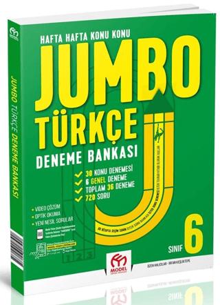 6. Sınıf Jumbo Türkçe Deneme Bankası | Model Eğitim Yayıncılık (Ciltsiz)  - Resim 1
