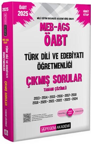 2025 MEB-AGS-ÖABT Türk Dili ve Edebiyatı Öğretmenliği Çıkmış Sorular | Pegem Akademi Yayıncılık (Ciltsiz)  - Resim 1