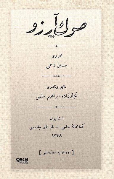 Son Arzu - Osmanlıca | Gece Kitaplığı (İnce Kapak)  - Resim 1