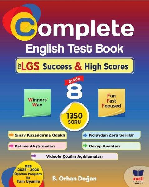Complete English Test Book for LGS Success & High Scores | Net Kitap (İnce Kapak)  - Resim 1