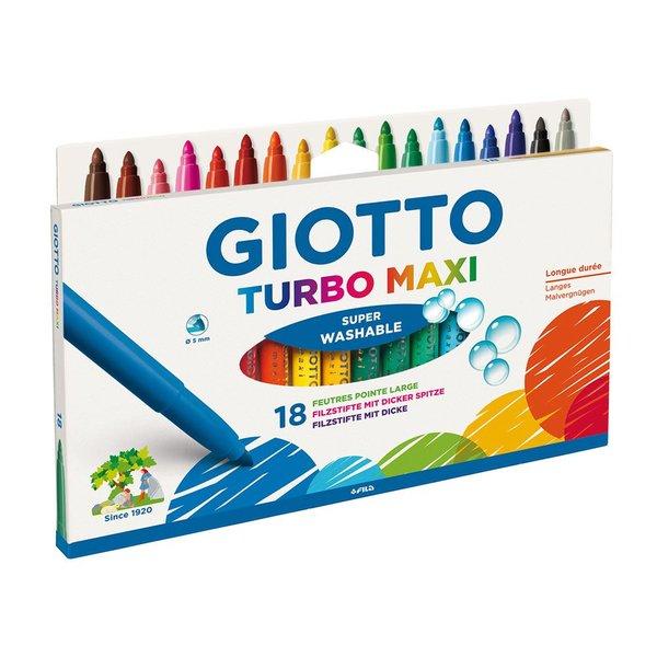 Giotto Turbo Maxi Askılı Paket 18li Jumbo Keçeli Kalem
