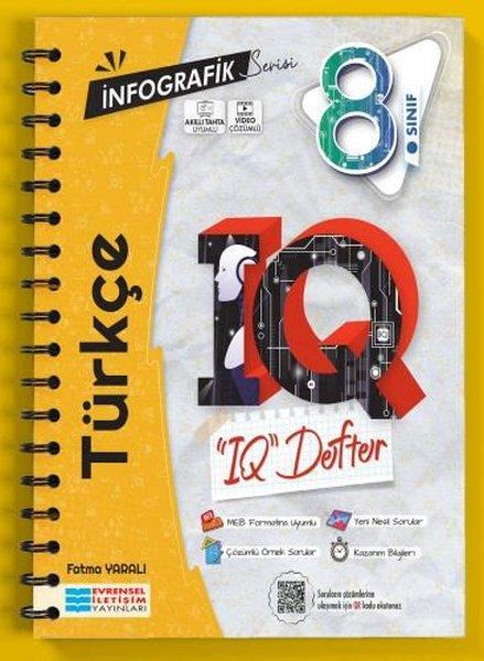 8.Sınıf Türkçe İnfografik Serisi IQ Akıllı Defter | Evrensel İletişim Yayınları (İnce Kapak)  - Resim 1