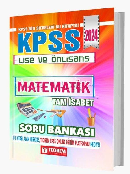 2024 KPSS Lise Ön Lisans Tam İsabet Matematik Soru Bankası | Teorem Yayınları (İnce Kapak)  - Resim 1