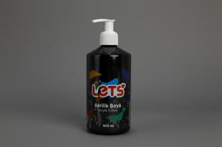 Let’s Akrilik Boya Siyah 500 ml | Lets - Resim 1