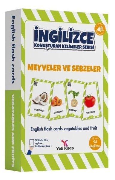 Meyveler ve Sebzeler - İngilizce Konuşturan Kelime Kartları | Yeti Kitap (İnce Kapak)  - Resim 1