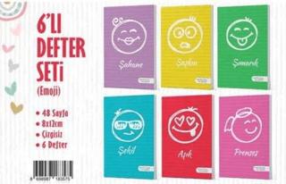 6'lı Defter Seti - Smiles | Note The Time - Resim 1