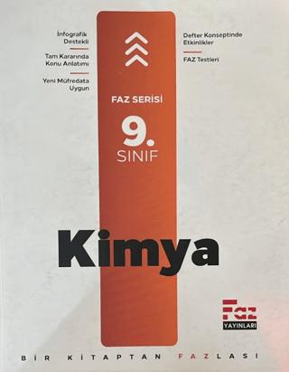 9. Sınıf Kimya Defter | Faz Yayınları (Ciltsiz)  - Resim 1
