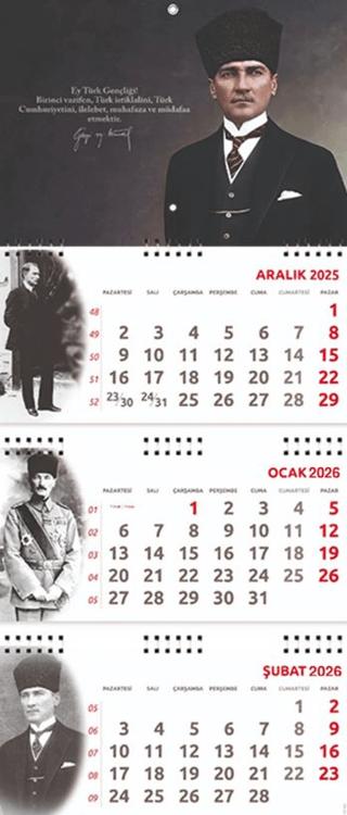 2026 Atatürk Gemici Duvar Takvimi - Gazi | Halk Kitabevi (Ciltsiz)  - Resim 1