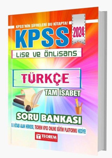 2024 KPSS Lise Ön Lisans Tam İsabet Türkçe Soru Bankası | Teorem Yayınları (İnce Kapak)  - Resim 1