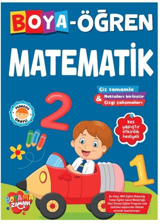 Boya Öğren – Matematik | Boyama Zamanı (Ciltsiz)  - Resim 1