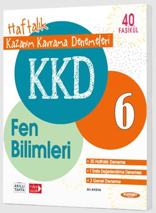 KKD 6. Sınıf Fen Bilimleri Haftalık Kazanım Kavrama Denemeleri | Kurmay Yayınları (Ciltsiz)  - Resim 1