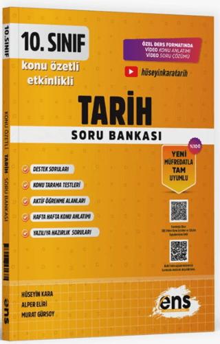 10. Sınıf Tarih Etkinlikli Soru Bankası | ENS Yayınları (Ciltsiz)  - Resim 1
