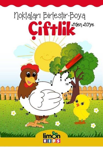 Çiftlik-Noktaları Birleştir Boya | Limonkids (İnce Kapak)  - Resim 1