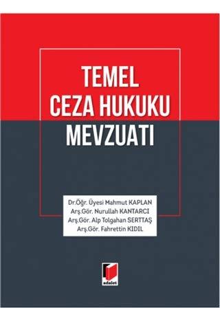 Temel Ceza Hukuku Mevzuatı | Adalet Yayınevi (Ciltli)  - Resim 1