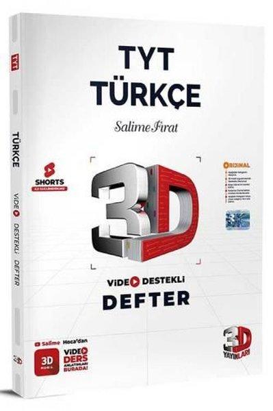 TYT Türkçe Video Destekli Defter 2024 | 3D Yayınları (İnce Kapak)  - Resim 1