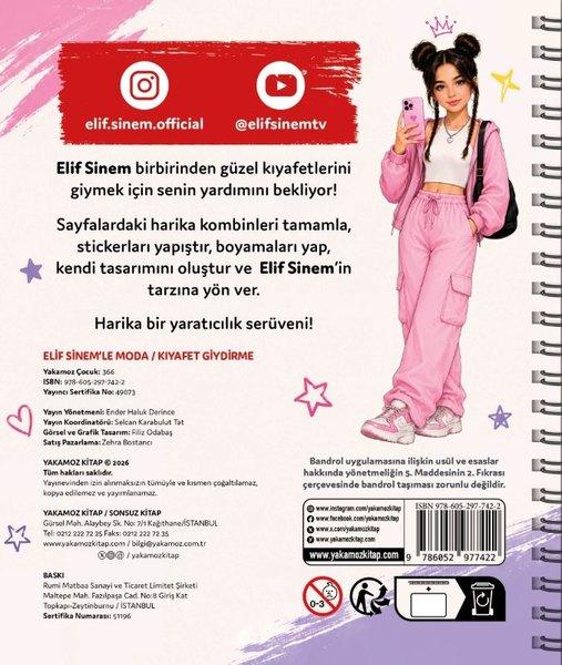 Elif Sinemle Moda - Kıyafet Giydirme | Yakamoz Yayınları (İnce Kapak)  - Resim 2