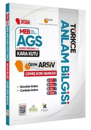 2026 MEB-AGS Türkçenin Kara Kutusu ANLAM BİLGİSİ (Sözcük-Cümle) ÖSYM Çıkmış Dijital Çözümlü Soru Bankası | Karakutu Yayın (Ciltsiz)  - Resim 1