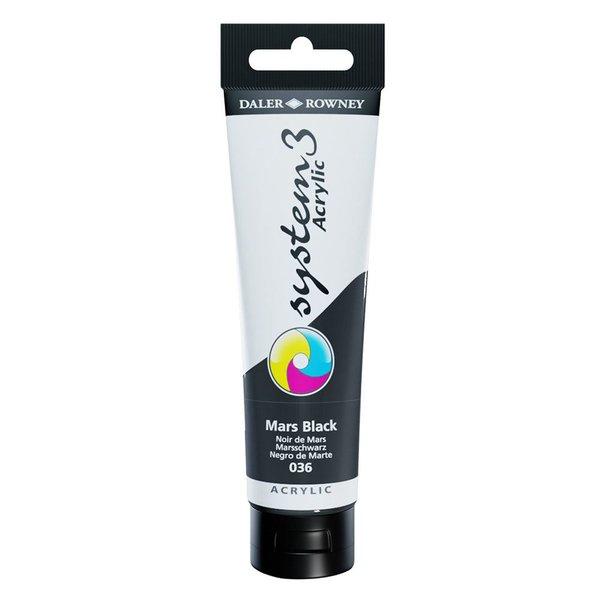 Daler Rowney System 3 Original Akrilik Boya 150 ml Mars Black
