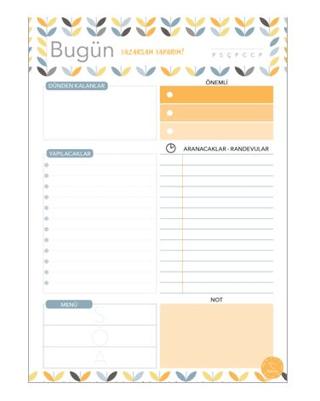 Süresiz Günlük Planlayıcı – Yaprak Desenli | Paloma Yayınevi - Resim 1