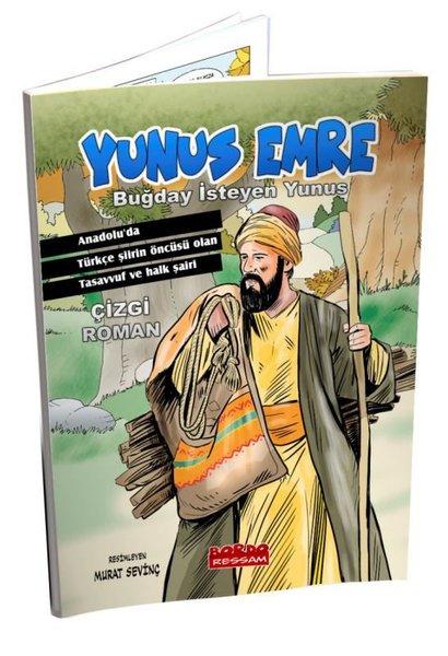 Yunus Emre: Buğday İsteyen Yunus - Çizgi Roman Serisi | Bordo Ressam (İnce Kapak)  - Resim 1