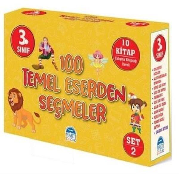 3.Sınıf 100 Temel Eserden Seçmeler Set 2-10 Kitap Takım | Martı Yayınları (İnce Kapak)  - Resim 1